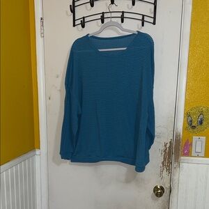 Elegant Teal Women's Crew Neck Sweater
